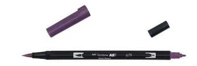 ROTULADOR DOBLE PUNTA PINCEL DUAL BRUSH-679 - COLOR DARK PLUM. TOMBOW ABT-679