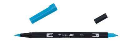 ROTULADOR DOBLE PUNTA PINCEL DUAL BRUSH-515 - COLOR LIGHT BLUE. TOMBOW ABT-515