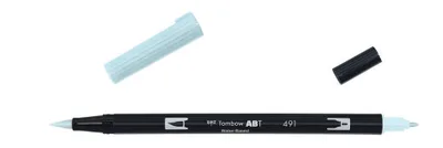 ROTULADOR DOBLE PUNTA PINCEL DUAL BRUSH-491 - COLOR GLACIER BLUE. TOMBOW ABT-491