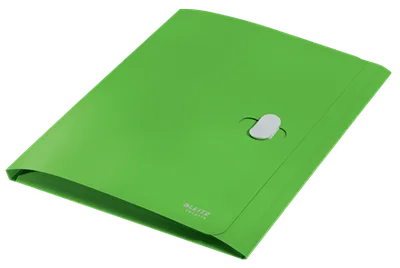 CARPETA POLIPROPILENO 3 SOLAPAS Y CIERRE BROCHE GIRATORIO A4 RECYCLE VERDE LEITZ 46220055
