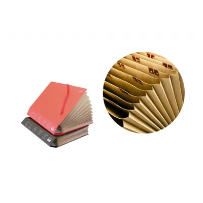 CARPETA ACORDEON FUELLE FOLIO CARTON FORRADO GELTEX PLASTIFICADO BURDEOS MATE MARIOLA 0918BU