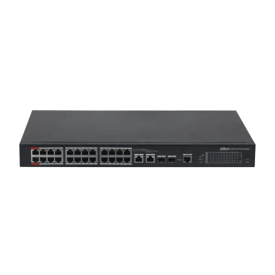 (DH-PFS4226-24ET-360-V3) DAHUA SWITCH L2 HI-POE 2.0 GESTIONABLE 24 PUERTOS 10/100 + 2 UPLINK COMBO GIGABIT/SFP