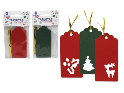 TARJETAS TROQUELADAS NAVIDAD 10 PCS BISMARK 330000