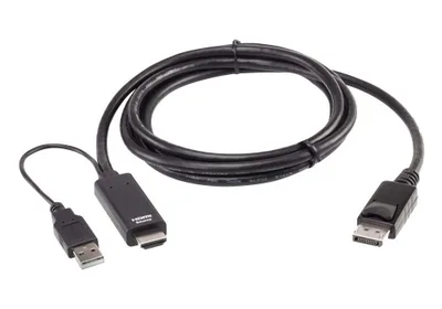 ATEN CONVERSOR HDMI A DP DISPLAY PORT TRUE 4K 1.8M (2L-7D02HDP)