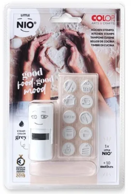 BLISTER IMPRENTILLA LITTLE NIO 10 PICTOS TEMÁTICA "COCINA" COLOP NIL008