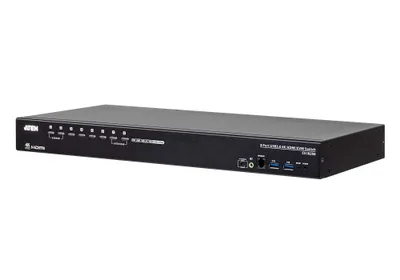 ATEN 8-PORT USB TRUE 4K HDMI KVM SWITCH WITH USB 3.0 PERIPHERAL SUPPORT AND BROADCAST MODE (CS18208-AT-G)(CP3)