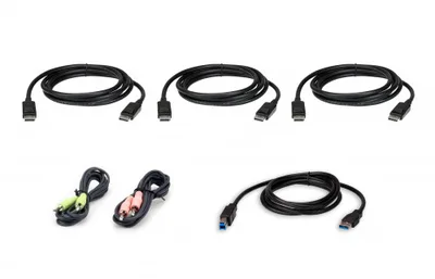 ATEN KIT DE CABLE PARA KVM SEGURO DISPLAYPORT TRIPLE DISPLAY USB DE 1,8 M (2L-7D02UDPX6)