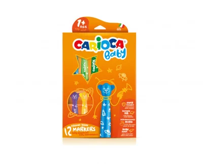 ESTUCHE ROTULADOR BABY TEDDY MARKER 1+ 12 PCS CARIOCA 42816