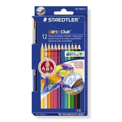 LÁPICES COLOR NORIS AQUARELL 144 10, ESTUCHE 12 PZAS STAEDTLER 144 10NC12