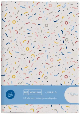 CUADERNO GRAPADO A4 50HOJAS PAUTA 3MM MR CON EJERCICIOS RUBIO MIQUELRIUS 8145.
