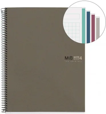 CUADERNO 100% RECICLADO NB-4 A5 120HOJAS ECOGRIS MIQUELRIUS 6084