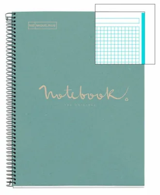 CUADERNO 100% RECICLADO NB-1 A4 80HOJAS ECOAZUL EMOTIONS MIQUELRIUS 6092