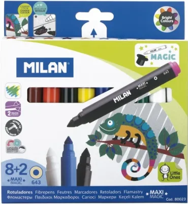 CAJA 8 ROTULADORES MAXI MAGIC + 2 ROTULADORES MÁGICOS MILAN 80023