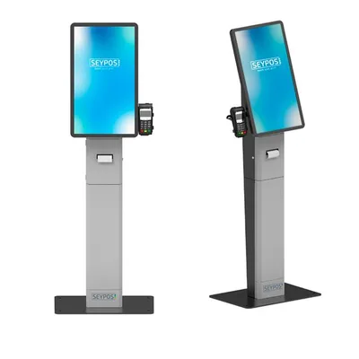 KIOSKO SEYPOS DK200 TOTEM + MONITOR TACTIL 21,5 + SOPORTE DATAFONO INCL. SILVER