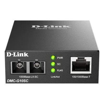 100/1000Base-T to 1000Base-LX SC Single-Mode Media Converter (10 km)