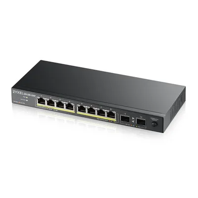 ZyXEL GS1100-10HP, unmanaged PoE 8x Gigabit, 2x Fiber Uplink, 120 Watt PoE