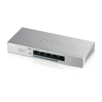 Zyxel GS1200-5HP, 5 Puertos Gigabit PoE+ webmanaged Switch, 4x PoE, 60 Watt