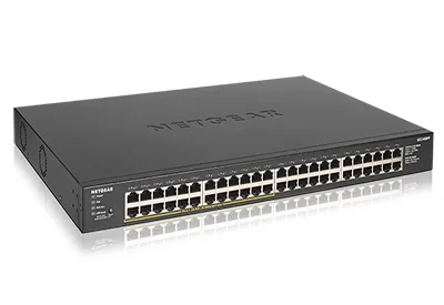 ProSafe Switch 48 puertos Gigabit, con 380W PoE budget y 24 puertos PoE+