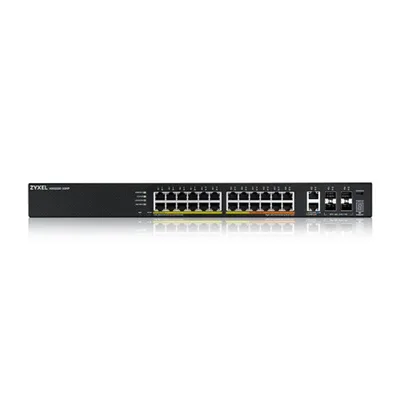 XGS2220-30HP, L3 Access Switch, 400W PoE, 16xPoE+/10xPoE++, 24x1G RJ45 2x10mG RJ45, 4x10G SFP+ Uplink, incl. 1 yr NebulaFlex Pro