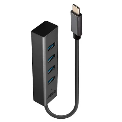 Concentrador USB 3.2 Gen 1 tipo C de 4 puertos