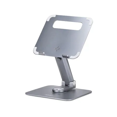 Soporte Elevador Telescópico de Ordenador Portátil - Base Giratoria de 360 Grados