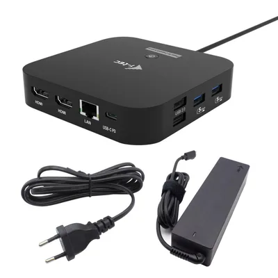 i-tec USB-C Dual HDMI Docking Station with Power Delivery 100 W + i-tec Universal Charger 100W