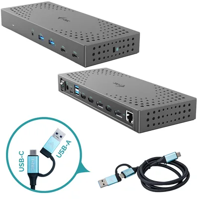 Docking Station USB 3.0 / USB-C / Thunderbolt 3x 4K + PD 100W