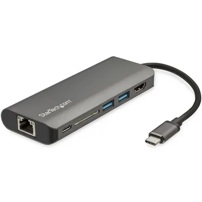 Docking Station USB Tipo C a HDMI 4K con Lector SD y PD 3.0 de 60W - Hub USB 3.0