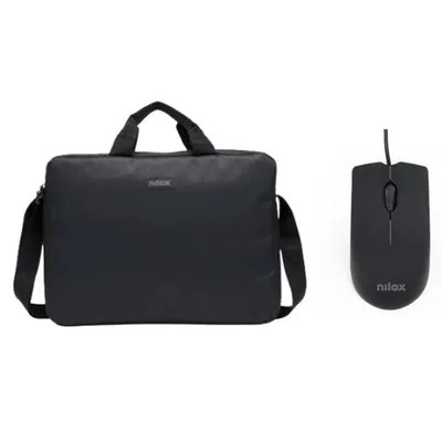Maletín 15.6" Básico Negro con Ratón USB de 1000 DPI