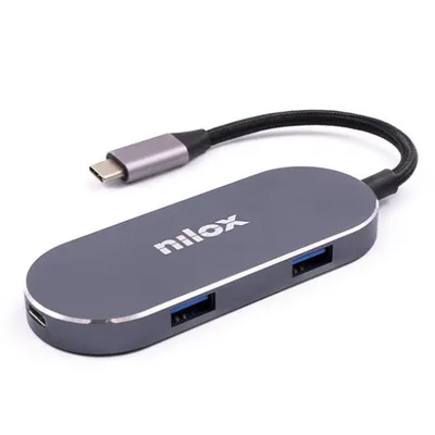 Mini Docking Station Nilox USB-C 5 en 1, USB 3.2 Gen1, HDMI, USB-C