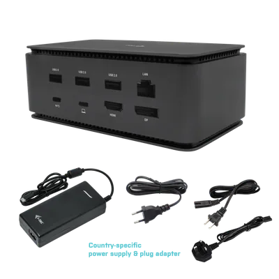 Docking station Dual 4K HDMI DP / PD 80 W + i-tec Universal Charger 100 W