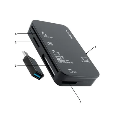 Lector de tarjetas CRE4 USB + Adaptador a USB-C