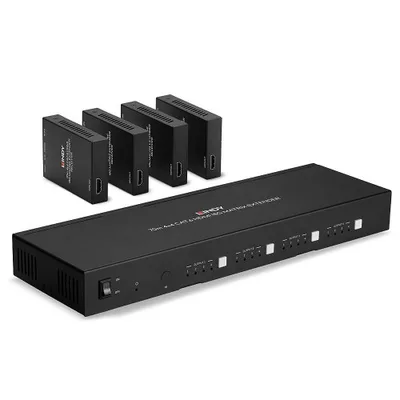 Matriz y extensor HDMI 4K60 e IR 4x4 Cat.6