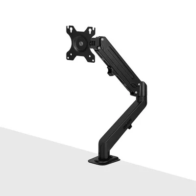 Soporte de brazo de gas para pantalla de escritorio único - Negro