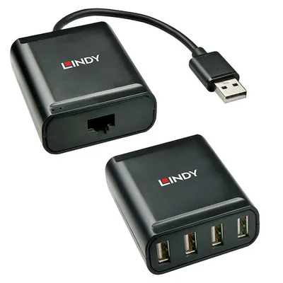 Extensor de 4 puertos USB 2.0 Cat.6, 60m