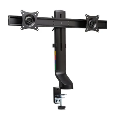 Brazo SmartFit™ de ahorro de espacio para dos monitores