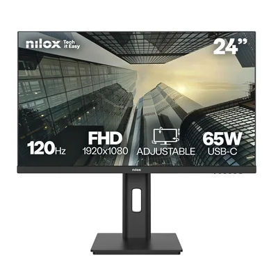 Monitor 24” Full HD IPS HDMI y DP 120HZ Multimedia Regulable USB-C 65W