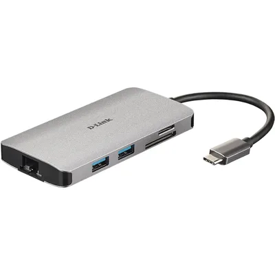 DUB-M810 Hub USB-C 8 en 1 con HDMI/Ethernet/lector de tarjeta/entrega de alimentación