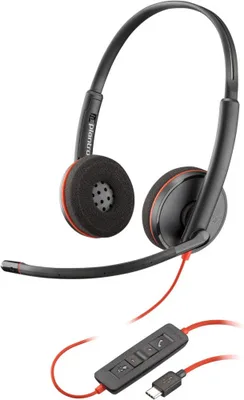 Auriculares estéreo USB-C Poly Blackwire 3220 + adaptador USB-C/A (8X228A6)