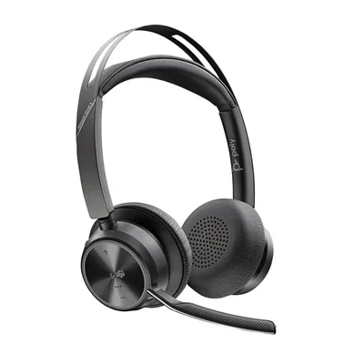 Auriculares Poly Voyager Focus 2 USB-C-C con certificación Microsoft Teams + adaptador USB-C/A + base de carga