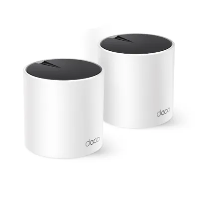 Sistema WiFi Mesh TP‑Link Deco X55 (2‑pack) WiFi 6 AX3000 para cobertura total en el hogar.