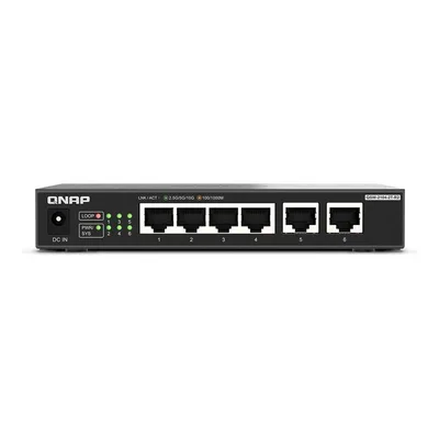 Switch QNAP QSW-2104-2T-R2, RTL8372-VB-CG, 2-port 10GbE RJ45, 5-port 2.5GbE RJ45, unmanaged switch
