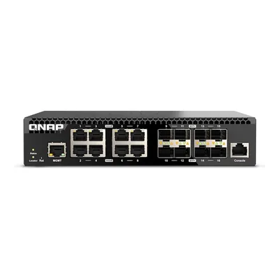 Switch QNAP QSW-M3216R-8S8T, Marvell 98DX3550, 1GB DDR5, 8-port 10GbE SFP+, 8-port 10GbE RJ45