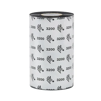 Ribbon ZEBRA 110MMx74M Cinta de transferencia Alta calidad,  Color NEGRO. Para impresoras zebra sobremesa