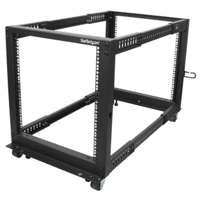 RACK MARCO ABIERTO PROFUNDIDAD AJUSTABLE DE 4 COLUMNAS 12U