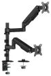 AISENS Soporte de Mesa Eco Contrapeso Giratorio e Inclinable Para Monitor/TV 9kg (3 Pivotes, 2 Brazos) de 17-32", Negro