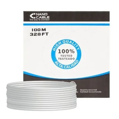 Bobina de Cable RJ45 FTP Nanocable 10.20.0902 Cat.6/ 100m/ Gris
