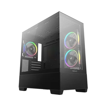 Caja ordenador gaming deepcool cg380u matx argb cristal templado negra