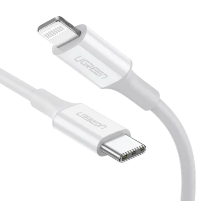 Ugreen 10493 cable de conector Lightning 1 m Blanco