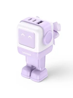 Ugreen Nexode RG 65W 3-Port GaN Ordenador portátil, Teléfono móvil, Ratón, Portátil, Batería portátil, Teléfono Rosa Corriente alterna Carga rápida Interior
